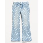 High-Waisted Printed Flare Jeans for Girls