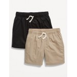 Above Knee Twill Pull-On Shorts 2-Pack for Boys Hot Deal