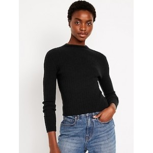 Rib-Knit Crop Sweater