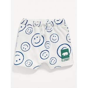 Unisex Printed Logo-Graphic Pull-On Shorts for Baby