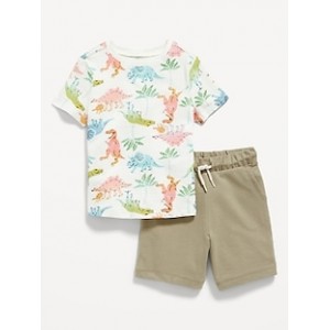 T-Shirt and Pull-On Shorts Set for Toddler Boys