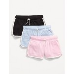 French Terry Dolphin-Hem Cheer Shorts 3-Pack for Girls Hot Deal