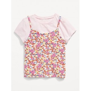 2-In-1 Striped Cami & T-Shirt for Girls