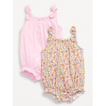 Sleeveless Tie-Bow One-Piece Romper 2-Pack for Baby Hot Deal