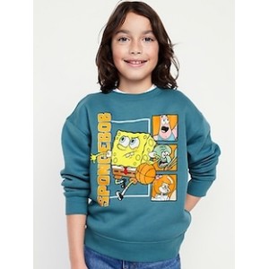 Gender-Neutral Licensed Graphic Crew-Neck Sweatshirt for Kids