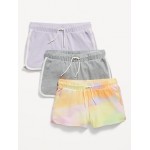 Dolphin-Hem Cheer Shorts Variety 3-Pack for Girls
