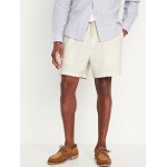 Linen-Blend Jogger Shorts -- 5-inch inseam