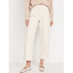 High-Waisted Cropped Wide-Leg Pants