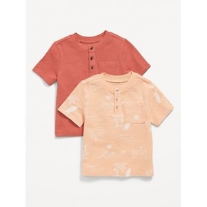 Soft-Knit Henley Pocket T-Shirt 2-Pack for Toddler Boys