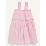 Sleeveless Ruffled Swing Dress for Toddler Girls