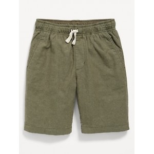 Knee Length Linen-Blend Shorts for Boys