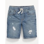 Knee Length 360° Stretch Pull-On Jean Shorts for Boys Hot Deal