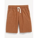 Knee Length Linen-Blend Shorts for Boys