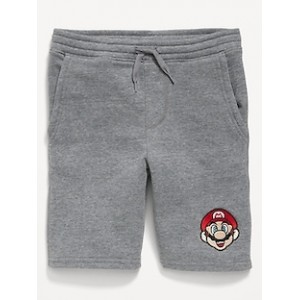 Licensed Graphic Fleece Jogger Shorts for Boys (At Knee)
