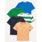 Softest Crew-Neck T-Shirt 5-Pack for Boys