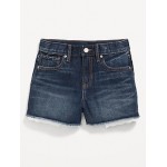 High-Waisted Exposed Lace-Pocket Jean Shorts for Girls Hot Deal