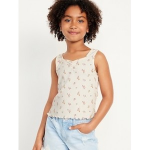 Fitted Sweetheart-Neck Tank Top for Girls
