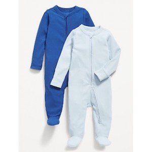 Unisex 2-Way-Zip Sleep & Play Footed One-Piece 2-Pack for Baby Hot Deal