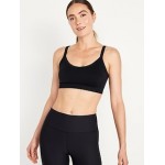 Light Support Seamless Ribbed Sports Bra