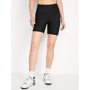High-Waisted PowerSoft Ribbed Biker Shorts -- 6-inch inseam Hot Deal
