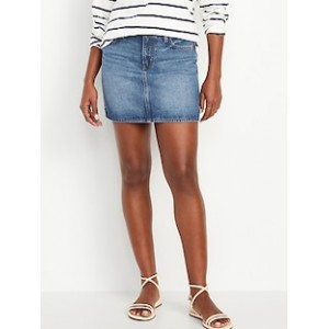 Mid-Rise OG Jean Mini Skirt Hot Deal