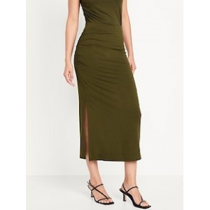 Ruched Maxi Skirt Hot Deal