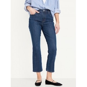 High-Waisted 90s Cropped Flare Jeans Hot Deal