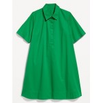 Short-Sleeve Mini Shirt Dress Hot Deal