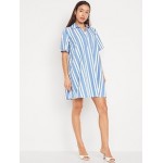 Short-Sleeve Mini Shirt Dress Hot Deal