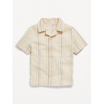 Textured Striped Dobby Shirt for Toddler Boys Hot Deal