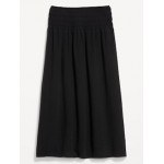 High-Waisted Crinkle Gauze Maxi Skirt Hot Deal