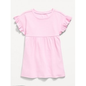 Short-Sleeve Ruffle-Trim Dress for Toddler Girls
