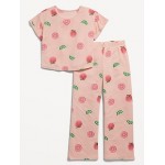 Rib-Knit Pajama Set for Girls Hot Deal