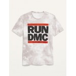 RUN DMC Tie-Dye Gender-Neutral Graphic T-Shirt for Adults