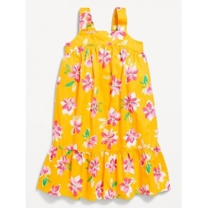 Printed Sleeveless Ruffled-Hem Dress for Girls Hot Deal