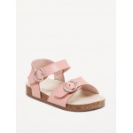 Faux-Leather Buckled Strap Sandals for Baby