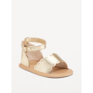 Scallop-Trim Sandals for Baby Hot Deal