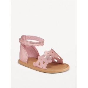 Faux-Leather Floral Cutout Sandals for Baby Hot Deal