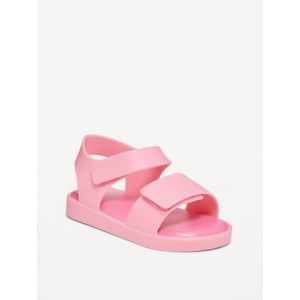 Double-Strap Matte Jelly Sandals for Toddler Girls