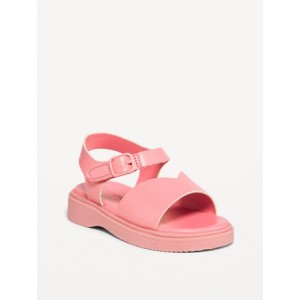 Chunky Faux-Leather Sandals for Toddler Girls