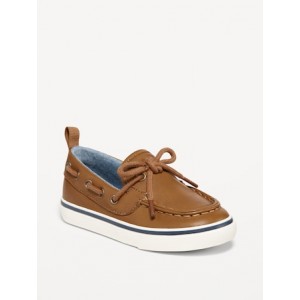 Faux-Leather Boat Shoes for Toddler Boys Hot Deal