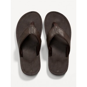 Faux-Leather Flip-Flop Sandals for Boys