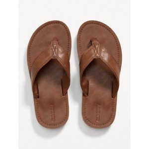 Faux-Leather Flip-Flop Sandals for Boys Hot Deal