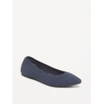 Soft-Knit Pointed-Toe Ballet Flats