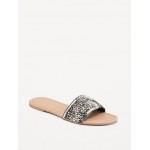 Raffia Slide Sandals Hot Deal