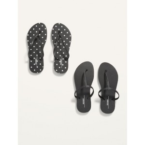 Flip-Flop/T-Strap Sandals Variety 2-Pack (Partially Plant-Based) Hot Deal