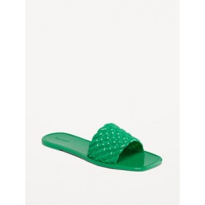 Quilted Jelly Slide Sandals