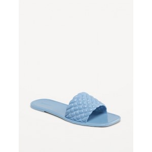 Quilted Jelly Slide Sandals Hot Deal