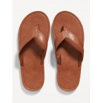 Faux-Leather Flip-Flop Sandals Hot Deal