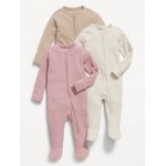 2-Way-Zip Sleep & Play Footed One-Piece 3-Pack for Baby Hot Deal